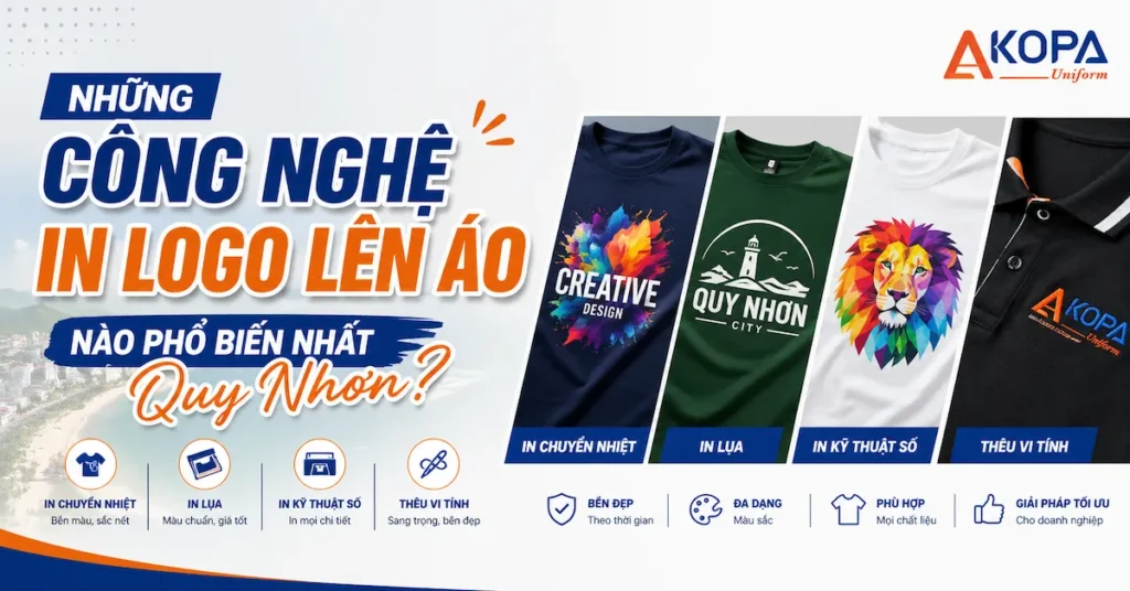 Những Công Nghệ In Logo Lên Áo Nào Phổ Biến Nhất Quy Nhơn?