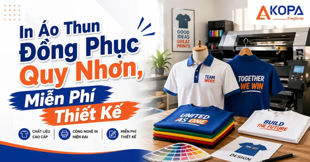 In Áo Thun Đồng Phục Quy Nhơn, Miễn Phí Thiết Kế