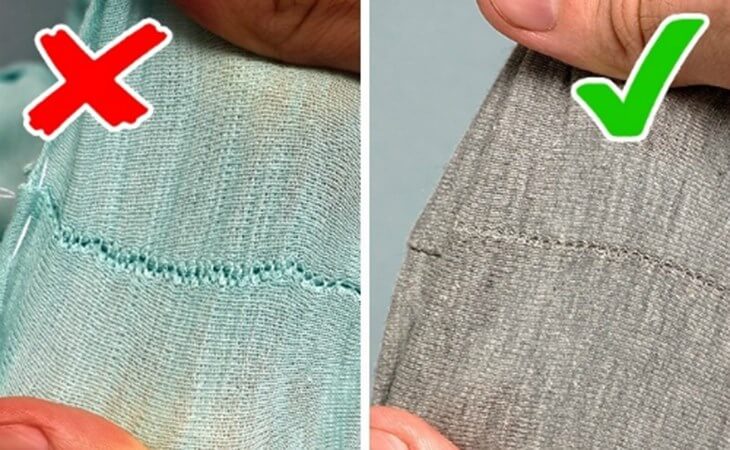 So sánh đường may áo thun đồng phục chất lượng và kém chất lượng tại xưởng may đồng phục