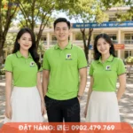 Đồng phục họp lớp xanh lá non kiểu polo hiện đại, thiết kế trẻ trung dành cho lớp CNTK3