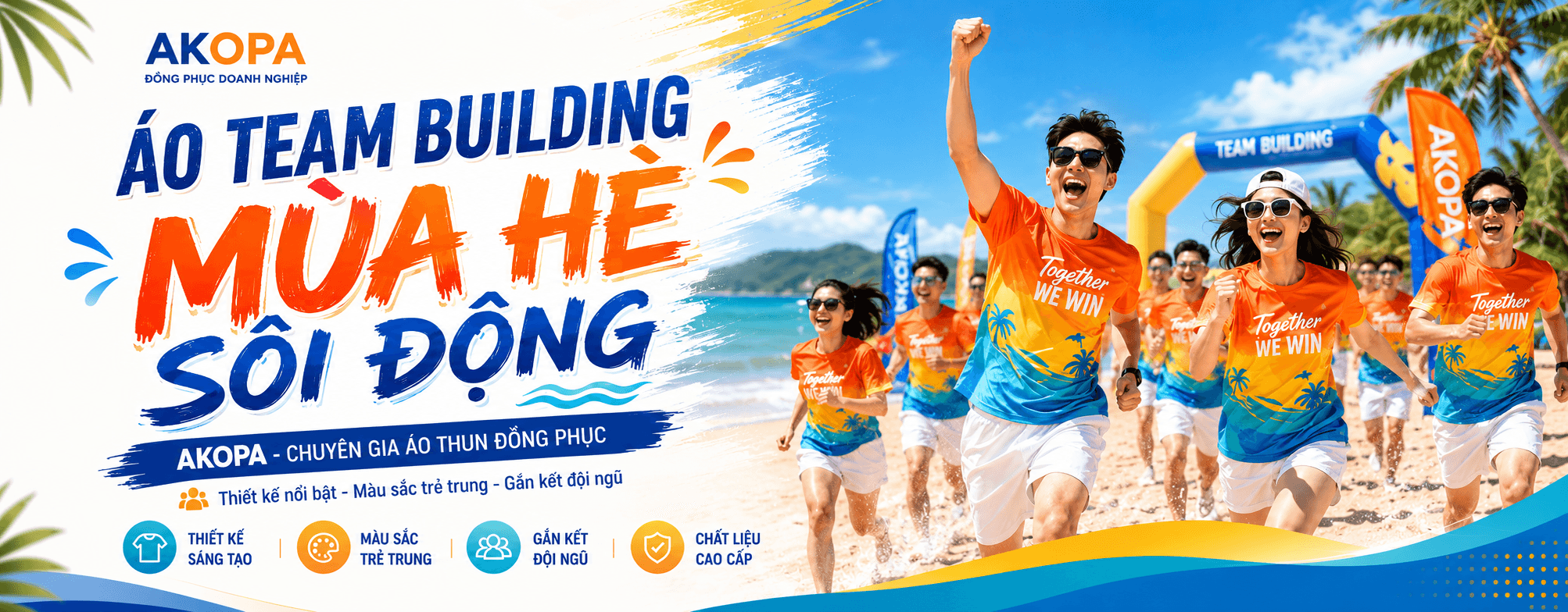 paner áo đồng phục team building akopa