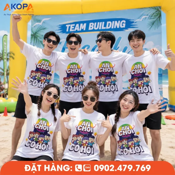 Áo Phông Nhóm In Hình Team Nhoi Dành Cho Hội Bạn Loi Nhoi