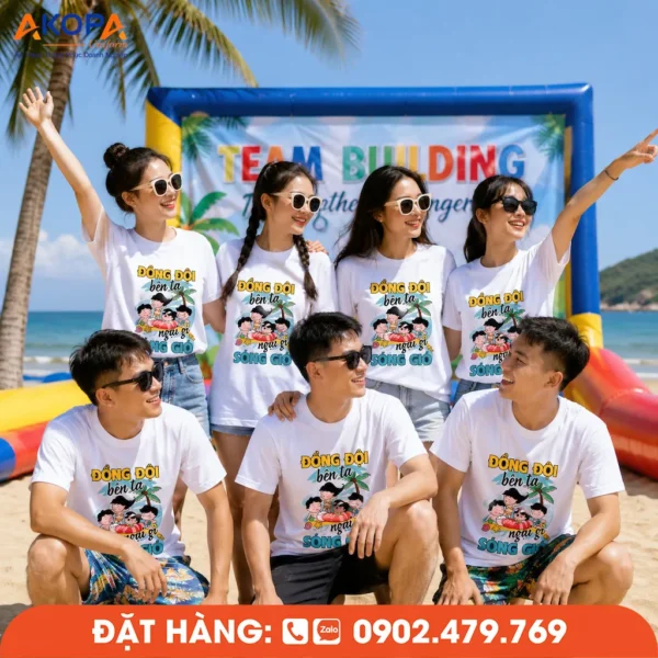 Áo Phông Nhóm In Đồng Đội Bên Ta Ngại Gì Sóng Gió Cho Đội