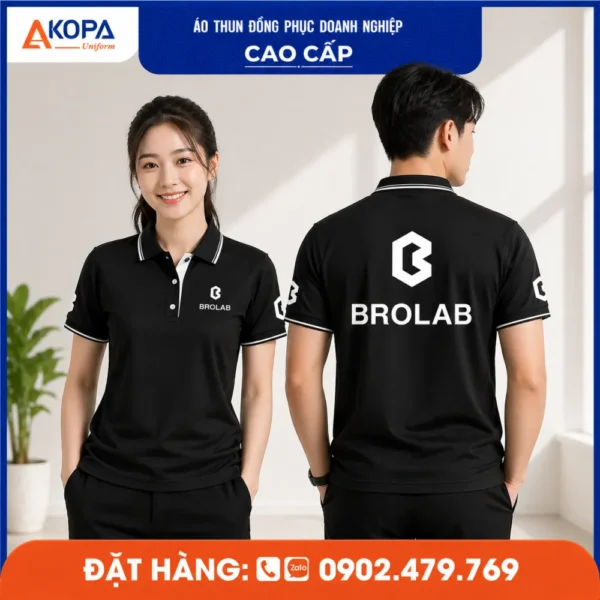 Áo Thun Polo Đồng Phục Công Ty BROLAB Màu Đen – AK0042