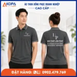 áo thun polo đồng phục nội thất văn phòng màu xám