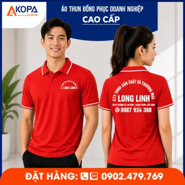 Áo Thun Polo Đồng Phục Ngân Hàng HSBC Màu Trắng Đỏ – AK0059