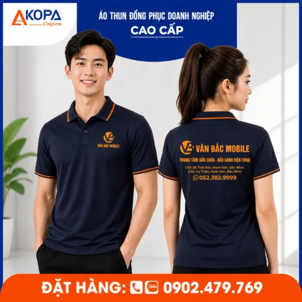 Áo Thun Polo Đồng Phục Công Ty Shoppe Màu Cam – AK0074