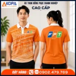 Áo polo đồng phục FPT màu cam hiện đại