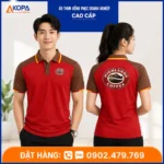Áo Polo Đồng Phục Chuỗi Cà Phê Màu Đỏ Nâu