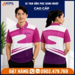 Áo Polo Đồng Phục Thẩm Mỹ Viện Màu Hồng Tím