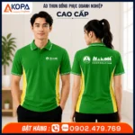 Áo polo đồng phục Mai Linh màu xanh lá nổi bật