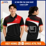 Áo polo đồng phục Nash Tech màu xanh dương chuyên nghiệp