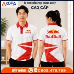 Áo polo đồng phục Red Bull màu đỏ trắng năng động