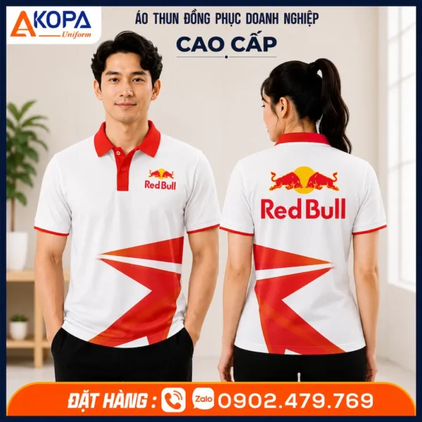 Áo Thun Polo Đồng Phục Công Ty Giải Khát Redbull Phối Cam – AK0069