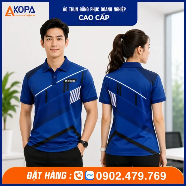 Áo Thun Polo Đồng Phục Công Ty Samsung Việt Nam Xanh Navy – AK0071