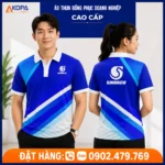 Áo Polo Đồng Phục Công Ty Cấp Nước Màu Xanh Dương