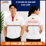Áo polo đồng phục Sung Group màu trắng phối đỏ thanh lịch