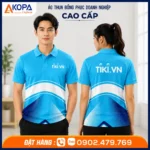 Áo polo đồng phục Tiki màu xanh da trời trẻ trung
