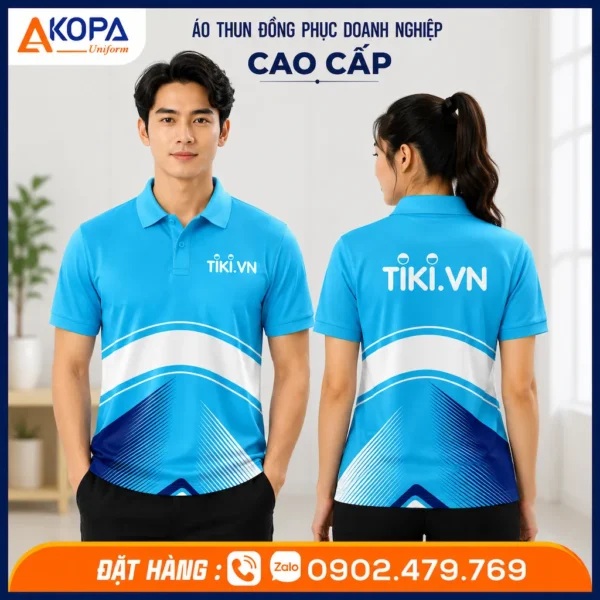 Áo Thun Polo Đồng Phục Công Ty TMDT Tiki Màu Xanh – AK0080