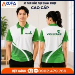 Áo polo đồng phục Vietcombank màu xanh lá chuyên nghiệp