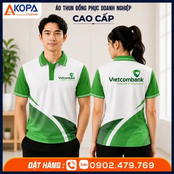 Áo Thun Polo Đồng Phục Ngân Hàng Vietcombank – AK0084