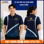 Áo polo đồng phục Vietnam Airlines màu xanh navy sang trọng