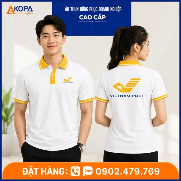 Áo Thun Polo Đồng Phục Công Ty Giao Hàng Vietnam Post – AK0086