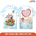 Áo phông đồng phục nhóm thiết kế sáng tạo với hình hoạt hình và chủ đề kỷ niệm lớp học, phù hợp cho du lịch, dã ngoại, teambuilding và các hoạt động gắn kết nhóm.