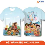Áo phông đồng phục nhóm thiết kế chủ đề du lịch biển với phong cách trẻ trung, phù hợp cho áo nhóm đi biển, teambuilding và các chuyến dã ngoại.