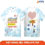 Áo phông đồng phục nhóm thiết kế độc đáo với slogan “Ngôn ngữ là trò chơi, chúng tôi là game thủ”, phù hợp cho du lịch, sự kiện, teambuilding và các hoạt động gắn kết nhóm.