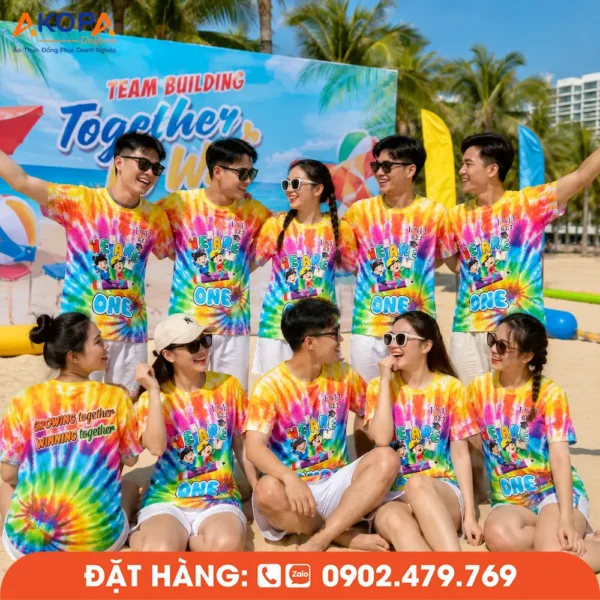 Áo Phông Nhóm In Slogan We Are One Đẹp Cho Đội Nhóm