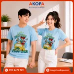 Áo phông nhóm sở hữu thiết kế trẻ trung, dễ kết hợp cùng quần jean, short hoặc chân váy để tạo nhiều phong cách khác nhau. Phù hợp cho những tập thể yêu thích sự năng động và cá tính trong từng lần xuất hiện.