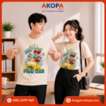 Áo phông nhóm với hình in sáng tạo giúp truyền tải thông điệp tập thể một cách ấn tượng. Thiết kế bắt mắt, bố cục hài hòa, phù hợp cho những nhóm muốn tạo nét riêng trong mỗi lần xuất hiện.