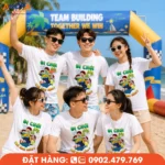 Áo phông team building dành cho doanh nghiệp với thiết kế trẻ trung, phù hợp cho du lịch biển, hoạt động gắn kết tập thể và sự kiện ngoài trời, giúp lưu giữ những kỷ niệm đáng nhớ của đội nhóm.