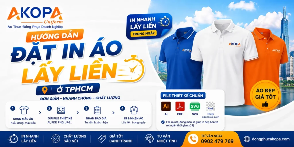 Hướng Dẫn Đặt In Áo Lấy Liền TP.HCM