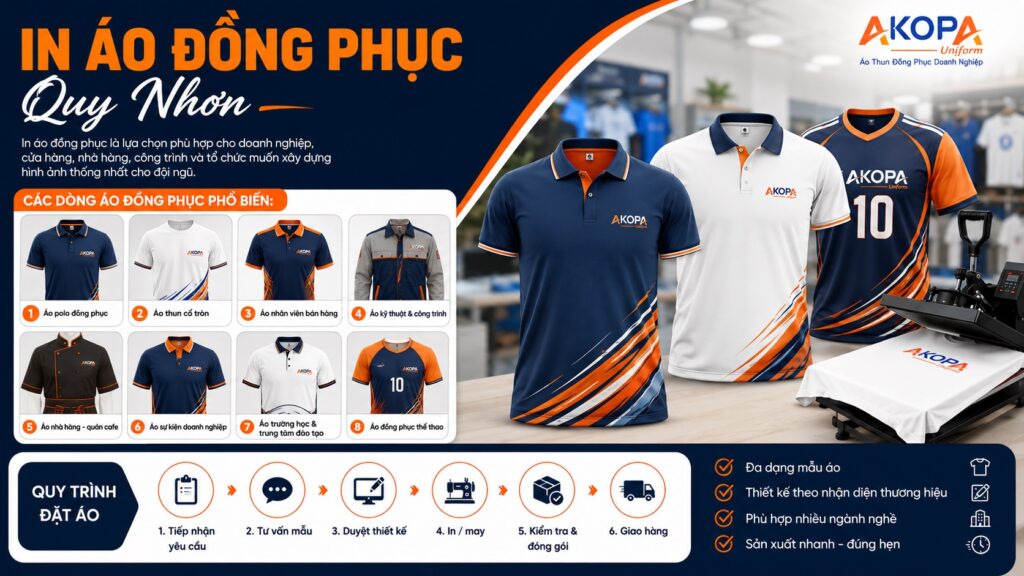 in áo đồng phục theo yêu cầu tại quy nhơn