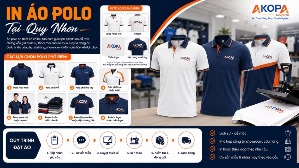 dịch vụ in áo polo tại quy nhơn