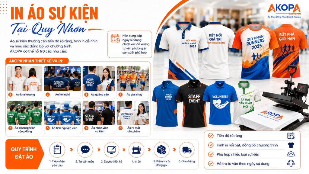 in áo sự kiện tại quy nhơn lấy nhanh