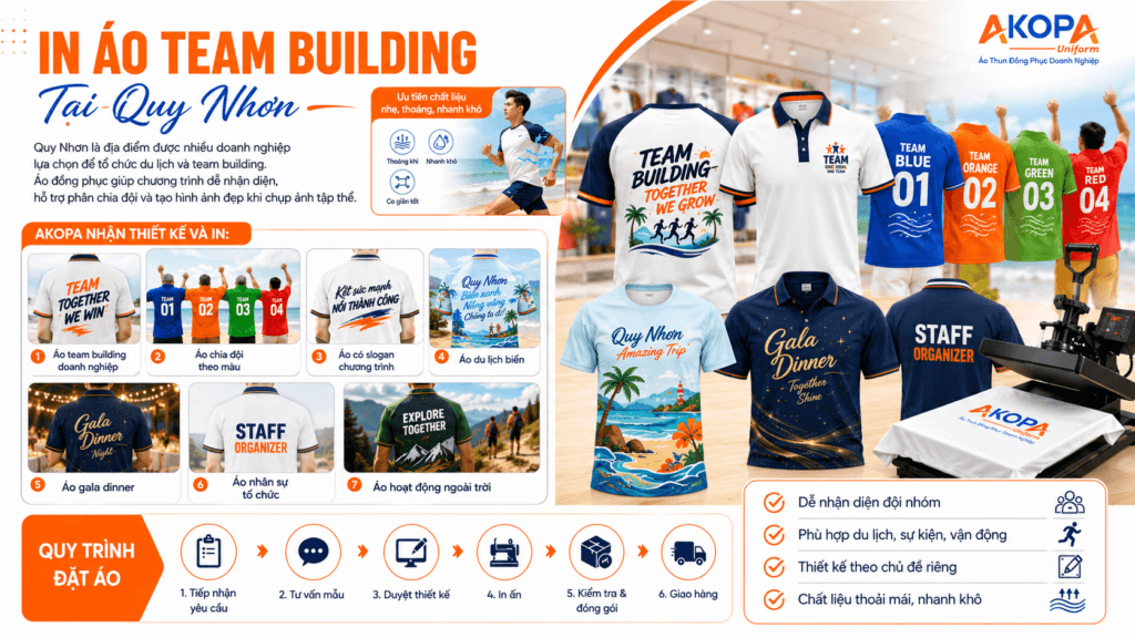 dịch vụ in áo teambuilding tại quy nhơn