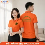 Áo đồng phục công sở màu cam nổi bật với thiết kế polo hiện đại, tạo cảm giác năng động và tăng khả năng nhận diện thương hiệu. Phù hợp cho doanh nghiệp sản xuất, thương mại, dịch vụ và nhiều môi trường làm việc chuyên nghiệp khác.