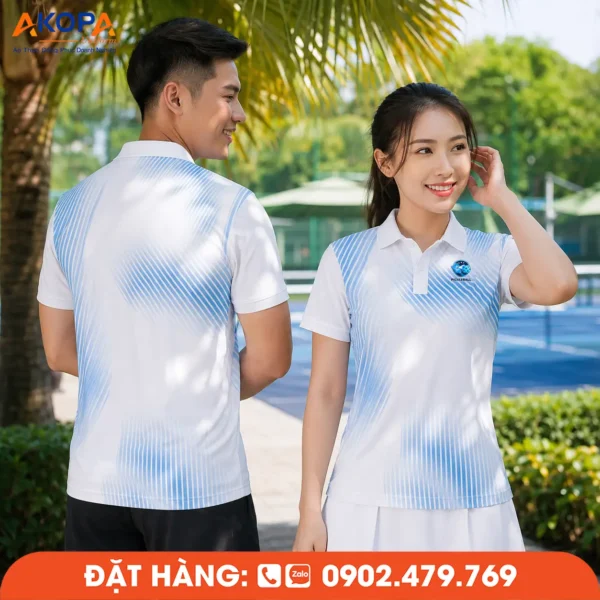 Áo Đồng Phục Pickleball Xanh Nhạt – PK142