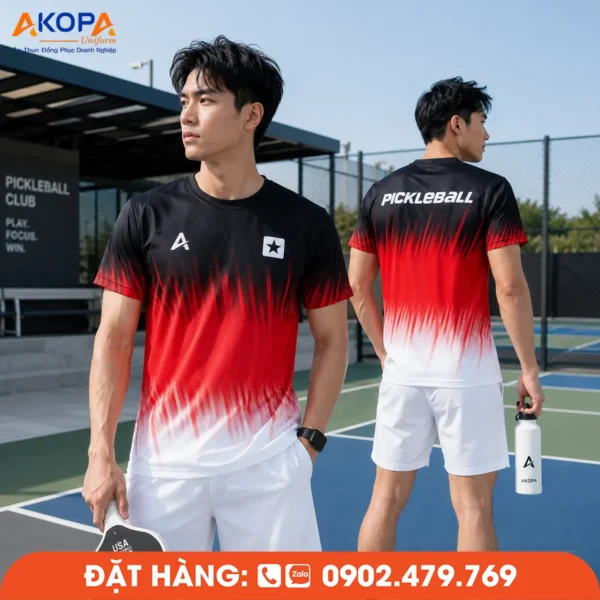 Áo Đồng Phục Pickleball Đỏ – PK275