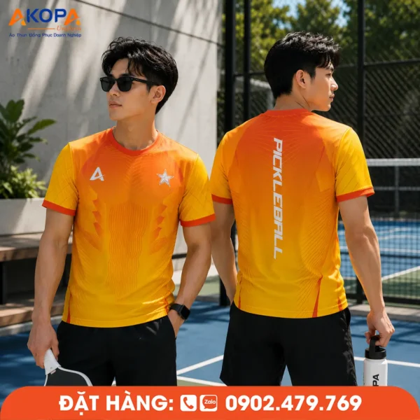 Áo Đồng Phục Pickleball Cam Vàng – PK288