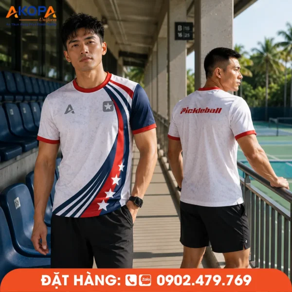 Áo Đồng Phục Pickleball Trắng – PK262