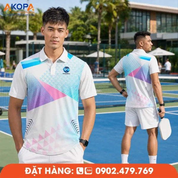 Áo Đồng Phục Pickleball Trắng – PK194