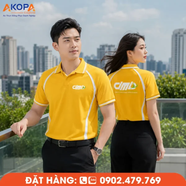 Áo Polo Đồng Phục Màu Vàng
