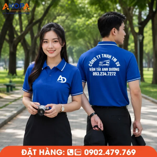 Áo Polo Đồng Phục Màu Xanh Dương