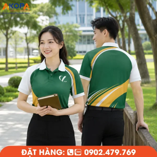 Áo Polo Đồng Phục Màu Xanh Lá