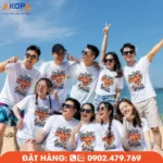 Áo team building hài hước với slogan "Ai say khiêng về" độc đáo, thiết kế trẻ trung, chất vải thoáng mát, phù hợp cho du lịch biển, dã ngoại và các hoạt động gắn kết tập thể đầy năng lượng.