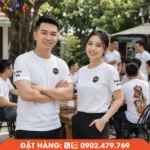 Áo thun sự kiện cổ tròn màu trắng phù hợp cho offline câu lạc bộ, họp mặt và giao lưu thành viên. Thiết kế trẻ trung, thoải mái, dễ in logo và hình ảnh riêng.